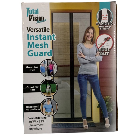 Magnetic Screen Door Versatile Instant Mesh Guard 30x83 - Picture 2 of 8